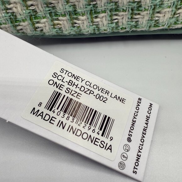 NWT Stoney Clover Lane Double Zip Pouch in Mint MSRP: $118 - Picture 5 of 7